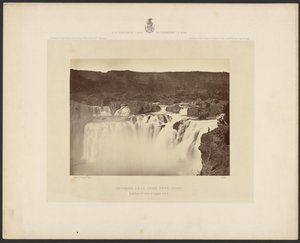Wodospad Shoshone, Snake River, Idaho, pełny widok z boku na górnym poziomie autorstwa Timothy H. OSullivan