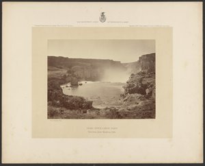 Snake River Cañon, Idaho, widok znad wodospadu Shoshone Falls autorstwa Timothy H. OSullivan