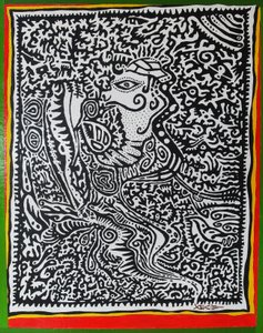 Spirit Genie, 2011, olej na drewnie