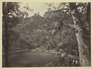 Widok na jezioro Apache, Sierra Blanca Range, Arizona
