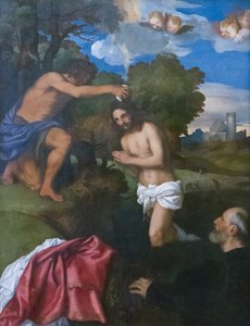 Chrzest Chrystusa, ok. 1512 r. (olej na drewnie) autorstwa Titian (c.1488 1576)