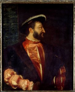 Portret króla Francji Franciszka I (1494-1547) Obraz Tiziano Vecellio dit Le Titian (1485-1576) 1538 Nd. 1,09x0,89 m² autorstwa Tiziano Vecelli