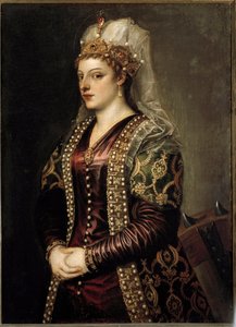 Portret królowej Cypru Cateriny Cornaro jako św. Katarzyny Aleksandryjskiej. ok. 1542 (malarstwo) autorstwa Tiziano Vecelli