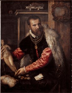 Portret handlarza antykami i kolekcjonera Jacopo Strady (Malarstwo autorstwa Tiziano Vecelli