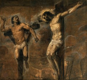 Chrystus i dobry łotr, ok. 1565-1570.