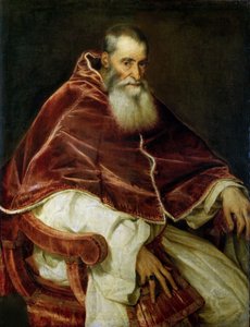 Portret papieża Pawła III, 1543. autorstwa Titian