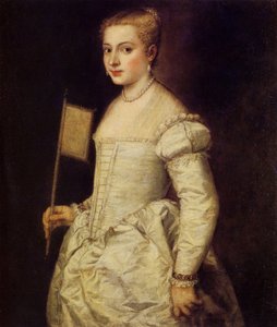 Portret damy w bieli, ok. 1561. autorstwa Titian