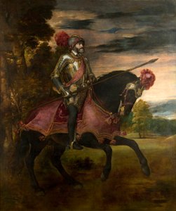 Hiszpański:  Carlos V en la batalla de Mühlberg Portret konny Karola V autorstwa Titian