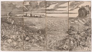 Zatopienie armii faraona w Morzu Czerwonym autorstwa Titian