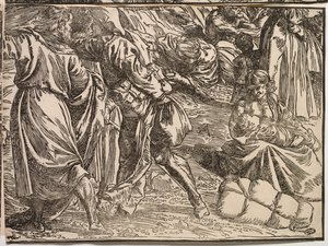 Zatopienie armii faraona w Morzu Czerwonym autorstwa Titian