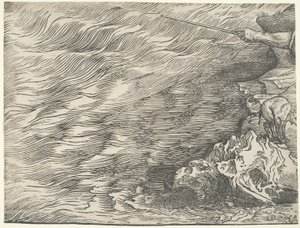 Zatopienie armii faraona w Morzu Czerwonym autorstwa Titian