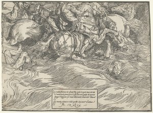 Zatopienie armii faraona w Morzu Czerwonym autorstwa Titian