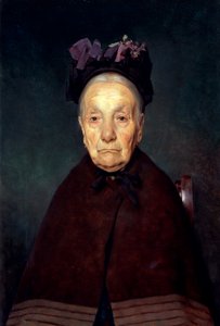 Portret starej kobiety, Tito Lessi (1858-1917), olej na desce, 33x22 cm, ok. 1897