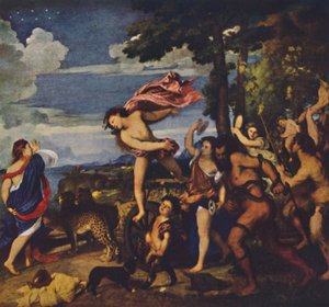 Bachus i Ariadna, 1520-1523, ok. 1950. autorstwa Tiziano Vecelli