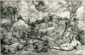 Medor i Angelica lub Jason i Medea, c1535-1545, 1937 autorstwa Tiziano Vecelli