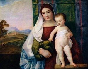 Madonna cygańska, ok. 1510, 1937 r. autorstwa Tiziano Vecelli