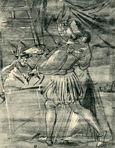 Artysta z młodą kobietą przed sztalugą, 1580, 1943.