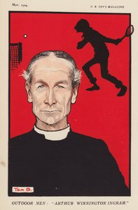 Arthur Winnington-Ingram, biskup Londynu (kolorowa litografia) autorstwa Tom Browne