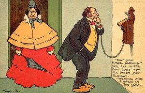 Teatr i Wieczerza w Sabaudii (chromolitho) autorstwa Tom Browne
