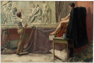 Pracownia rzeźbiarska, 1885 autorstwa Tom Roberts