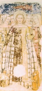 Św. Urszula w chwale, fragment z Opowieści św. Urszuli, Tommaso da Modena (1326-1379), fresk, kościół Santa Caterina, Treviso