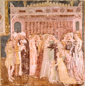 Pożegnanie, fragment Legendy o św. Urszuli Tommaso da Modena (1326-1379), fresk, kościół Santa Caterina, Treviso
