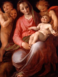 Madonna z Dzieciątkiem z Dzieciątkiem Św. Jan, 1570. autorstwa Tommaso Manzuoli