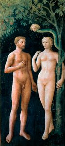 Kuszenie Adama i Ewy Fresk Tommaso di Cristofano Fini dit Masolino da Panicale (1383-1440) 1424-1425 niedz 208x88 cm Florencja, kościół Santa Maria del Carmine, kaplica Brancaccich