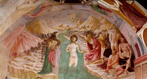 Życie Jana Chrzciciela: chrzest Chrystusa - Fresco
