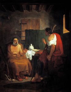 Niewidomy Homer (ok. VIII-VII w. p.n.e.) w domu pasterza Glauco