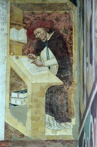 Hugues de Provence przy swoim biurku, z cyklu „Czterdziestu wybitnych członków Zakonu Dominikanów” w Kapitule 1342