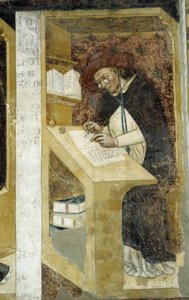 Kardynał Hugues de Provence - Najstarszy znany portret postaci noszącej lorgnony autorstwa Tommaso da Modena Barisino or Rabisino
