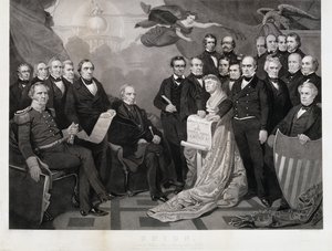 Unia, ok. 1861 (grawerowanie na papierze plecionym) autorstwa Tompkins Harrison (after) Matteson