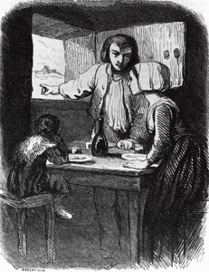 Ilustracja do La Mare au Diable, powieści George Sand (1804-1876), rycina Henriego Delaville