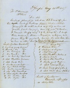 List podpisany przez Tootle & Jackson, Council Bluffs, do W.P. Howard, St. Louis, 21 maja 1857 r. autorstwa Tootle and Jackson