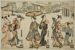 Girls Of Fukagawa - Ah Tri ptych