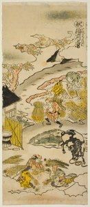 Jesień: Harvesting Rice (Aki: inekari no zu), nr 3 z serii „Cztery pory roku rolników (Shiki no hyakusho)”
