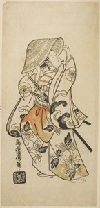 Aktor Tamazawa Saijiro w niezidentyfikowanej roli autorstwa Torii Kiyomasu II
