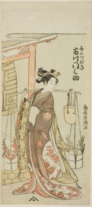 Aktor Ichikawa Monnosuke II jako Dama Spinki do Włosów (Ichikawa Monnosuke Kogai no Tsubone) autorstwa Torii Kiyomitsu I