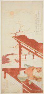 Ono no Komachi Mycie zeszytu z kopiami autorstwa Torii Kiyomitsu I