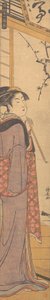 Dziewczyna z fajką, ca. 1785. autorstwa Torii Kiyonaga