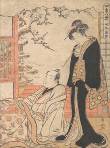 Wieczorny śnieg w Banto, ok. godz. 1779. autorstwa Torii Kiyonaga