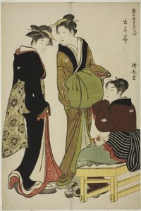 Kwiaty dystryktu Doteshita autorstwa Torii Kiyonaga