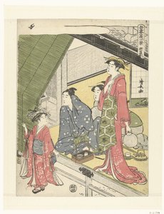 Nowy Yoshiwara Shin Yoshiwara (tytuł na obiekcie) Dziesięć scen letnich we wschodniej stolicy (tytuł serii) Azuma natsu jukkei (tytuł serii na obiekcie) autorstwa Torii Kiyonaga