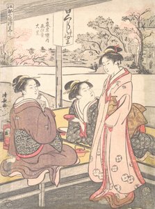 Wewnątrz domu Nippori Ebisu-Daikoku, co? 1793. autorstwa Torii Kiyonaga