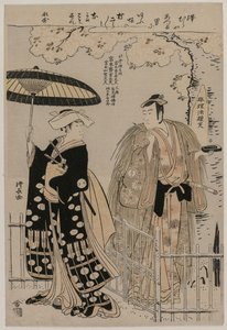 Sawamura Sojuro Dobry plan d Arashimura Jiro Drzewo kamforowe Seiren plan d Nic, 1786. autorstwa Torii Kiyonaga