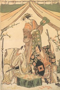 Sene-of-tee Dramat Wydatki handlowe Ruger Kojima, 1784-85. autorstwa Torii Kiyonaga