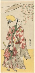 Aktorzy Ichikawa Danjuro V i Ichikawa Ebizo IV, z pentaptyku jedenastu aktorów świętujących święto sanktuarium braci Soga autorstwa Torii Kiyonaga