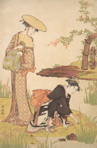 Ogród Irysowy, ca. 1784. autorstwa Torii Kiyonaga