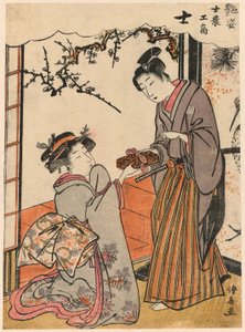 Samuraj (Shi) z cyklu Piękności ilustrujące cztery klasy społeczne (Adesugata shi no ko sho) autorstwa Torii Kiyonaga